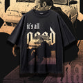 DENIAL (Relic) — Oversized Vintage-Wash Tee Black