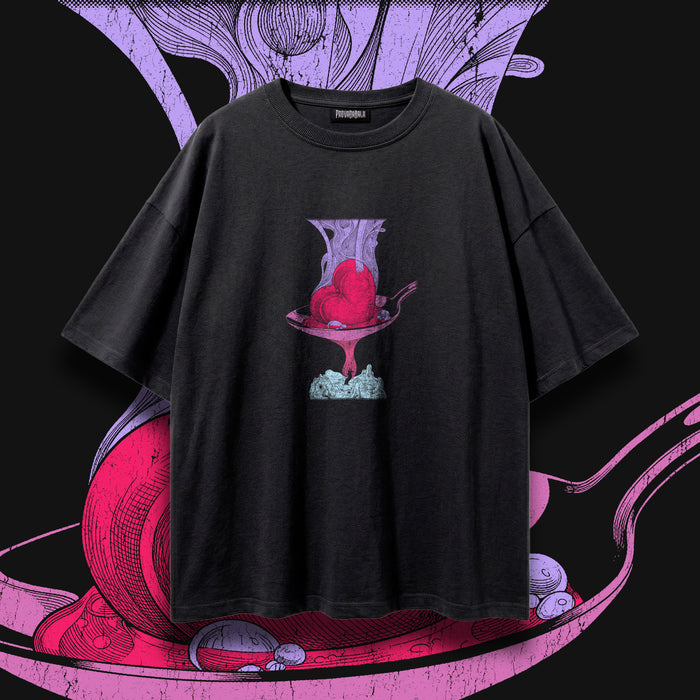 DISSOLVE (Amethyst) — Oversized Vintage-Wash Tee