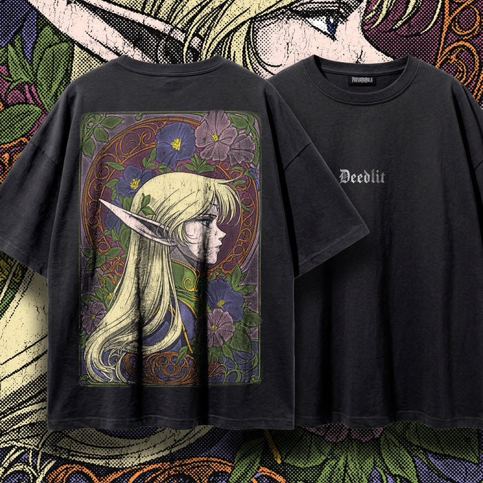 SYLVAN GRACE  — Oversized Vintage-Wash Tee Charcoal