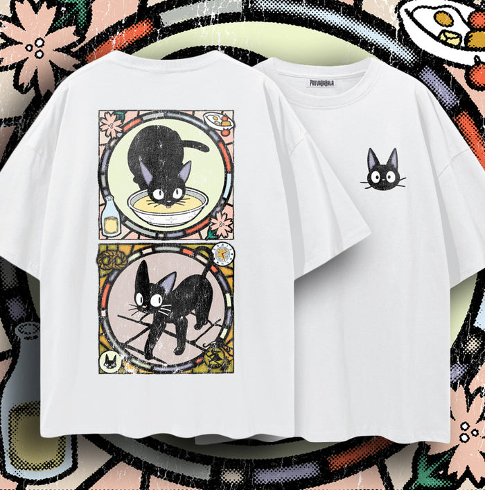 FAMILIAR — Oversized Vintage-Wash Tee White