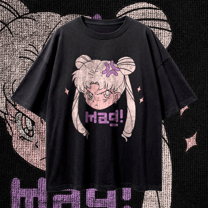 MAD! (Pastel Grunge) — Oversized Vintage-Wash Tee