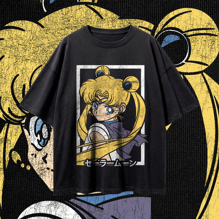 GAZE FRAMES (Golden Blonde) — Oversized Vintage-Wash Tee