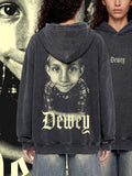 DEWEY (Relic) — Oversized Vintage-Wash Hoodie Charcoal