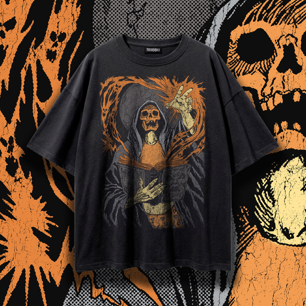 GRIMOIRE (Ember) — Oversized Vintage-Wash Tee