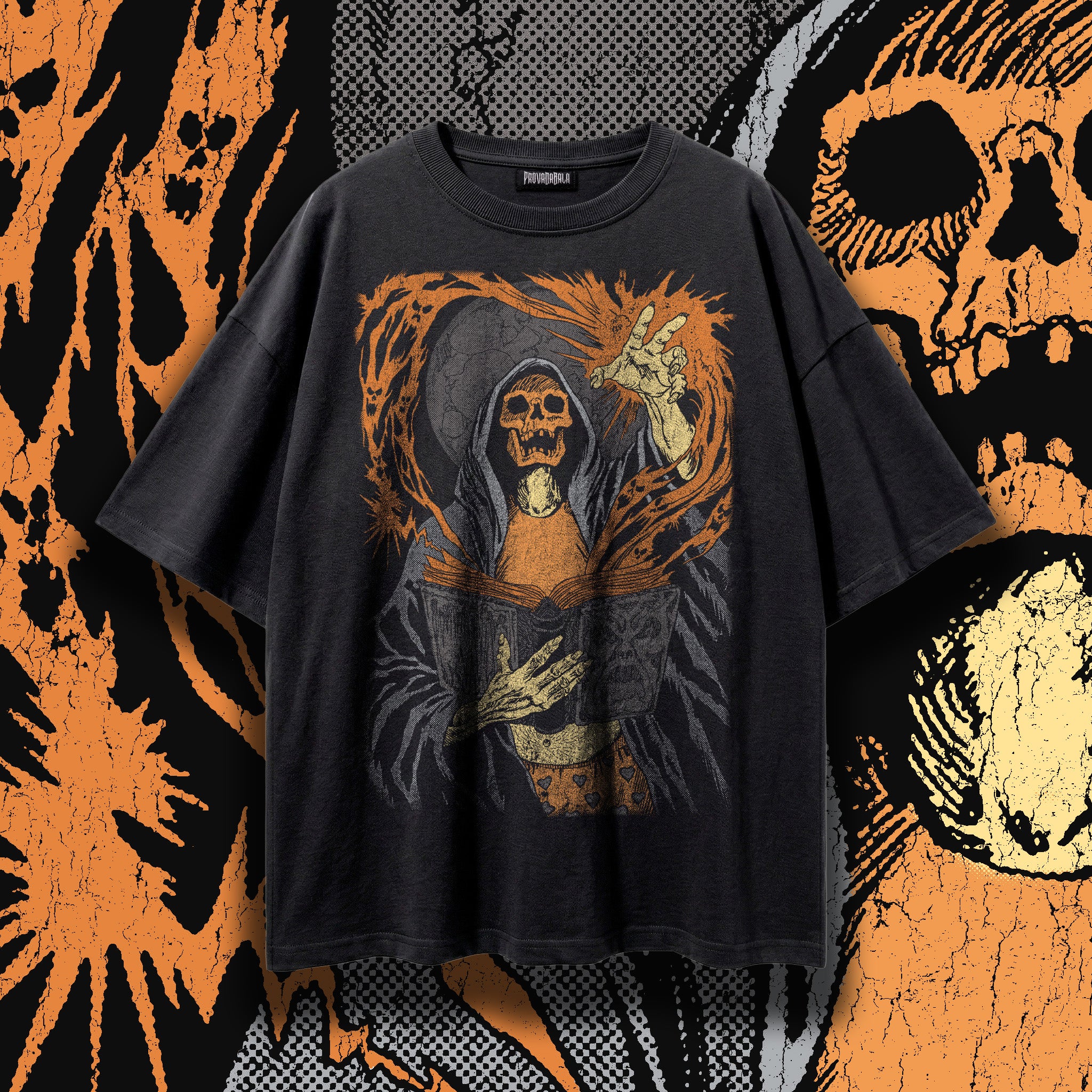 GRIMOIRE (Ember) — Oversized Vintage-Wash Tee