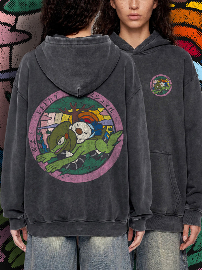 SLUMBER — Oversized Vintage-Wash Hoodie