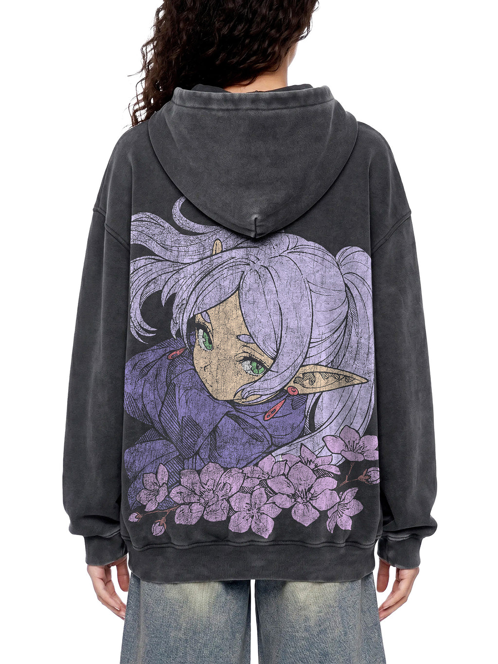 "ETERNAL MAGE" Vintage Acid Wash Hoodie - Lavender Blossom