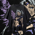 "CYBER VALKYRIE" Vintage Graphic Tee - Shadow Violet & Lilac