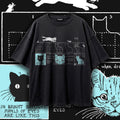 HOW TO DRAW A CAT (Frost) — Oversized Vintage-Wash Tee