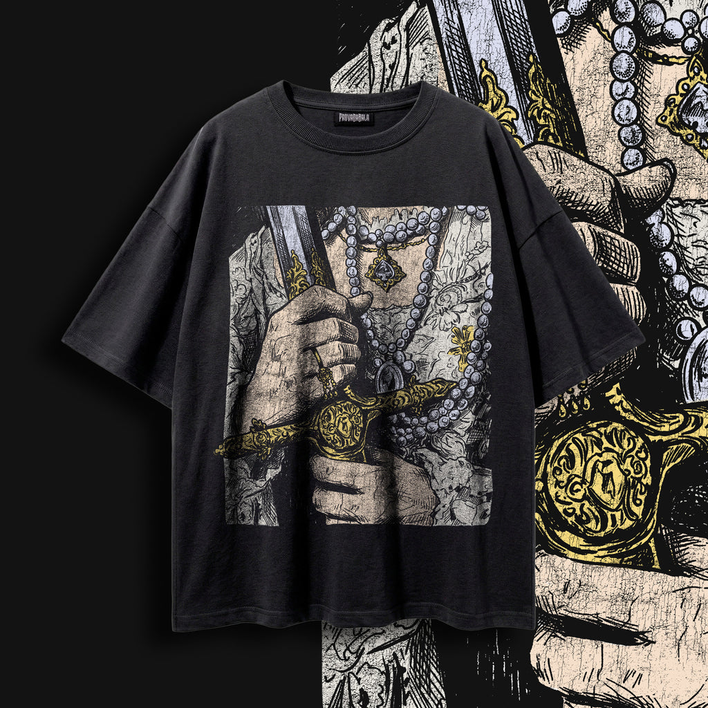 PENANCE (Pure Gold) — Oversized Vintage-Wash Tee