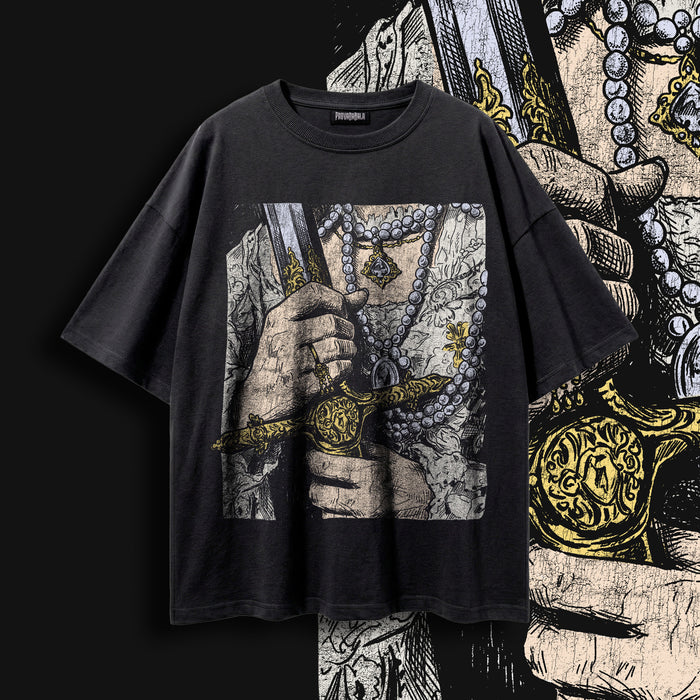 PENANCE (Pure Gold) — Oversized Vintage-Wash Tee