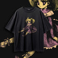 "BALLET" Vintage Anime Graphic Tee - Gold & Imperial Violet