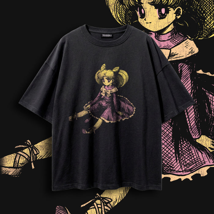 BALLET (Gold & Imperial Violet) — Oversized Vintage-Wash Tee