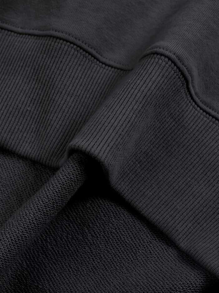 VESPER  — Oversized Vintage-Wash Sweatshirt Black