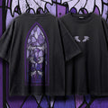 NOCTURNE — Oversized Vintage-Wash Tee Black