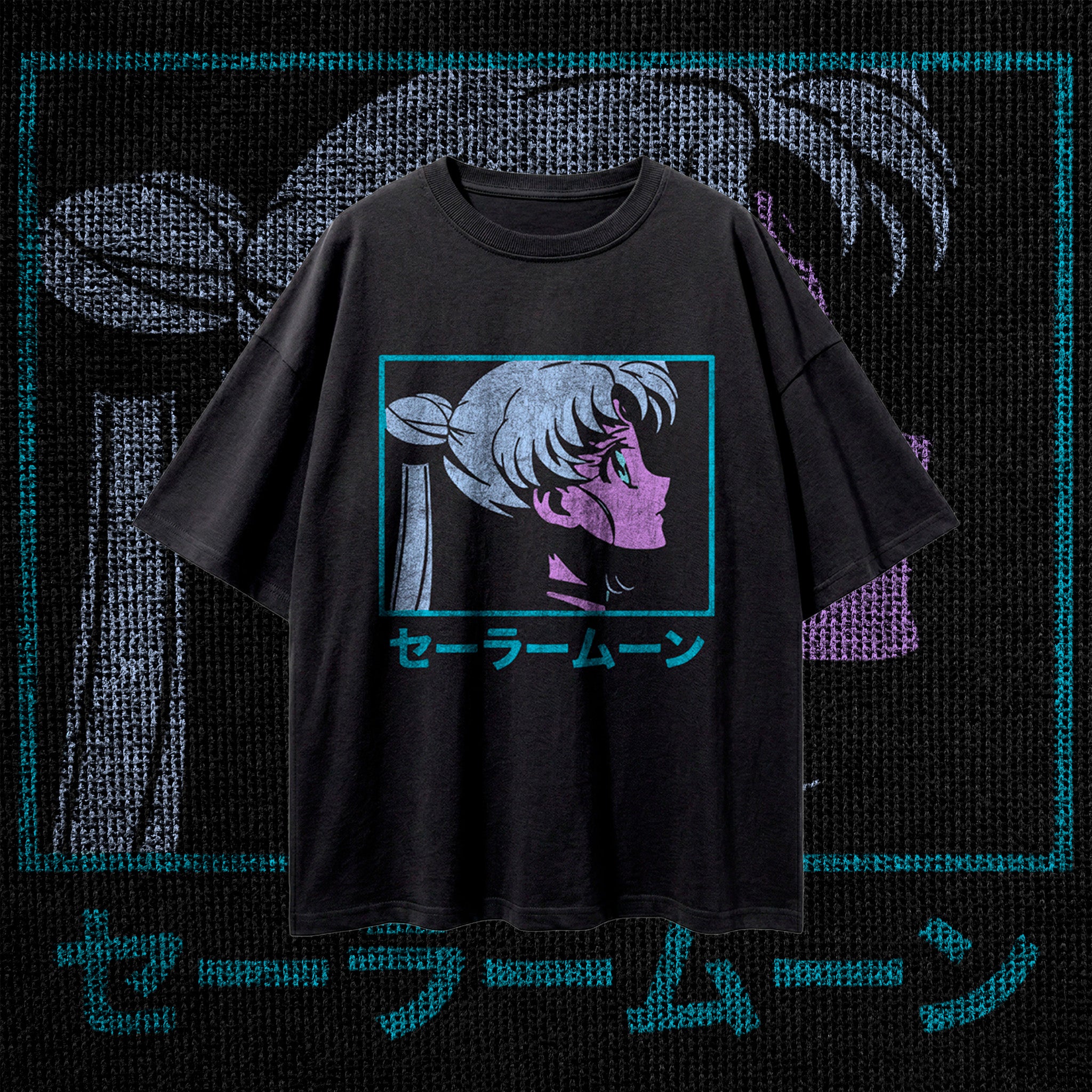 Nostalgia Frames Tee – Cyber Cyan & Pink Edition