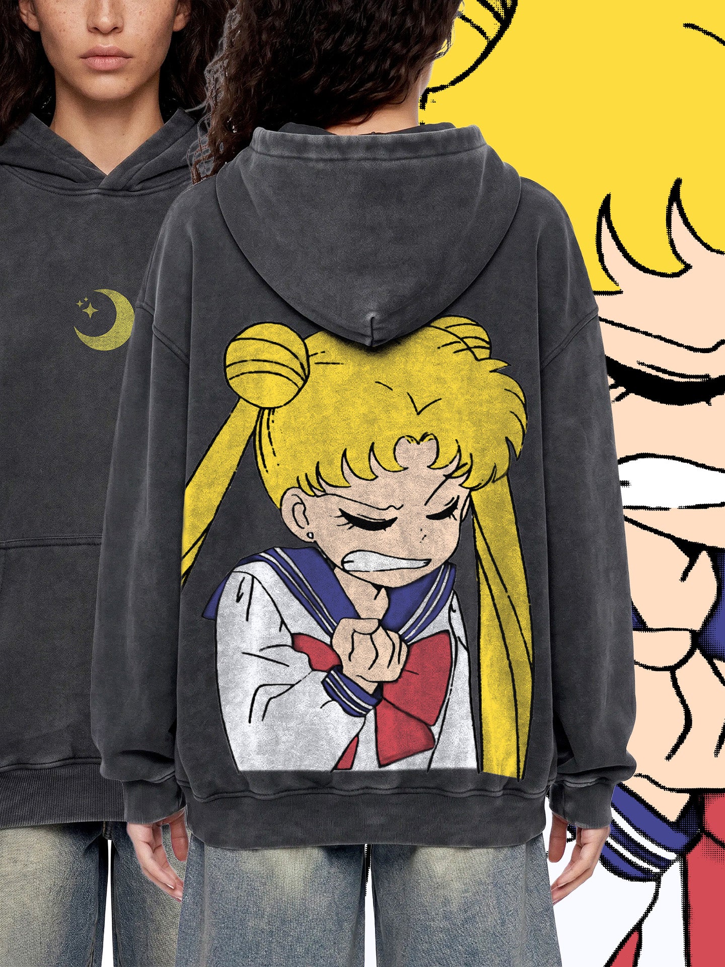 TANTRUM  — Oversized Vintage-Wash Hoodie