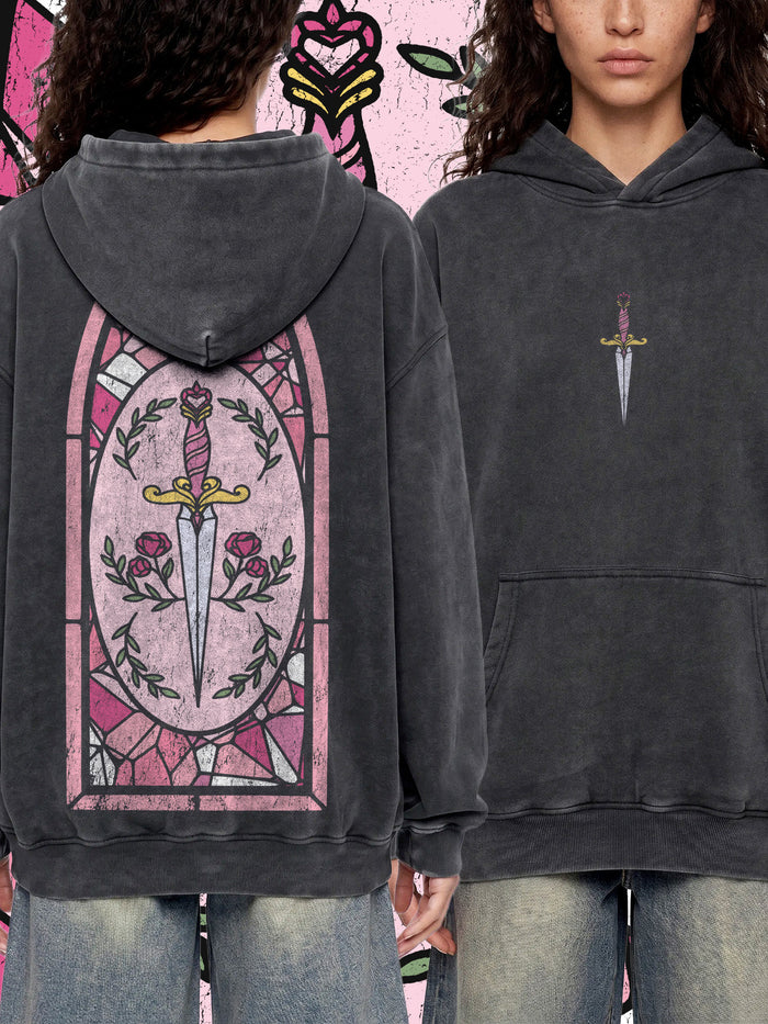 THORN  — Oversized Vintage-Wash Hoodie