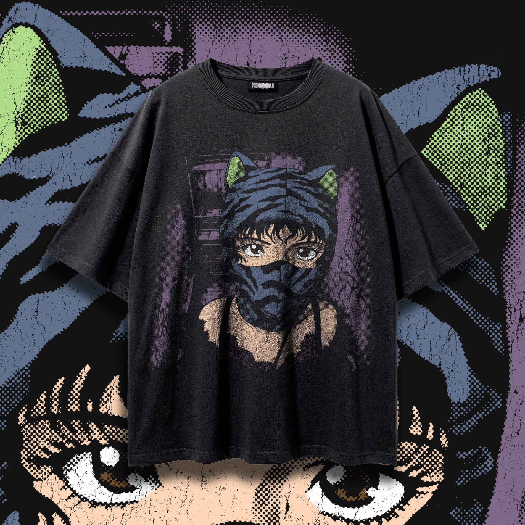 FERAL (Frost) — Oversized Vintage-Wash Tee