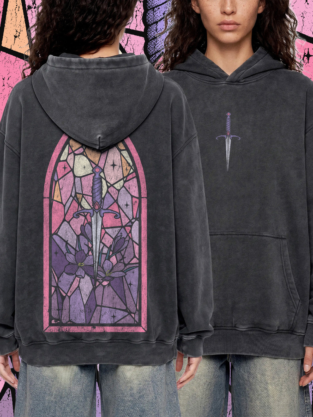 MARTYR  — Oversized Vintage-Wash Hoodie