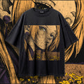"ELVEN MEADOW" Vintage Graphic Tee - Ochre & Amber