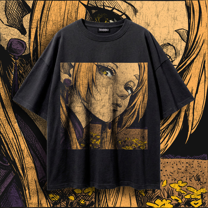 "ELVEN MEADOW" Vintage Graphic Tee - Ochre & Amber