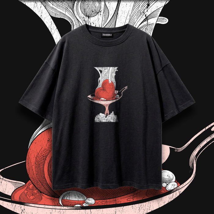 DISSOLVE (Ember) — Oversized Vintage-Wash Tee
