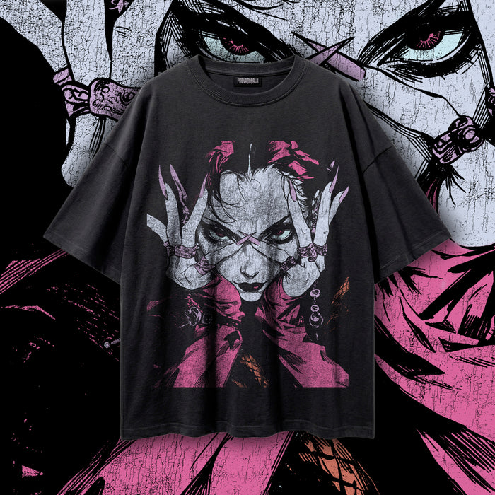 HYSTERIA (Venom) — Oversized Vintage-Wash Tee