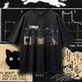 HOW TO DRAW A CAT (Relic) — Oversized Vintage-Wash Tee