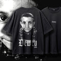 DEWEY — Oversized Vintage-Wash Tee Black