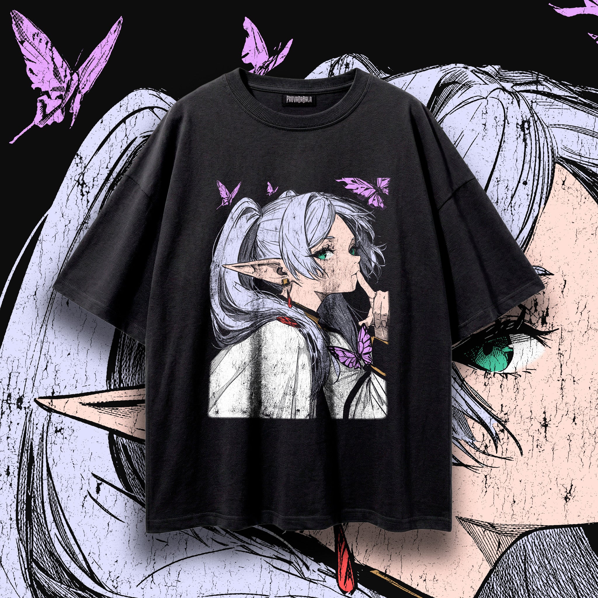 HUSH (Wisteria) — Oversized Vintage-Wash Tee