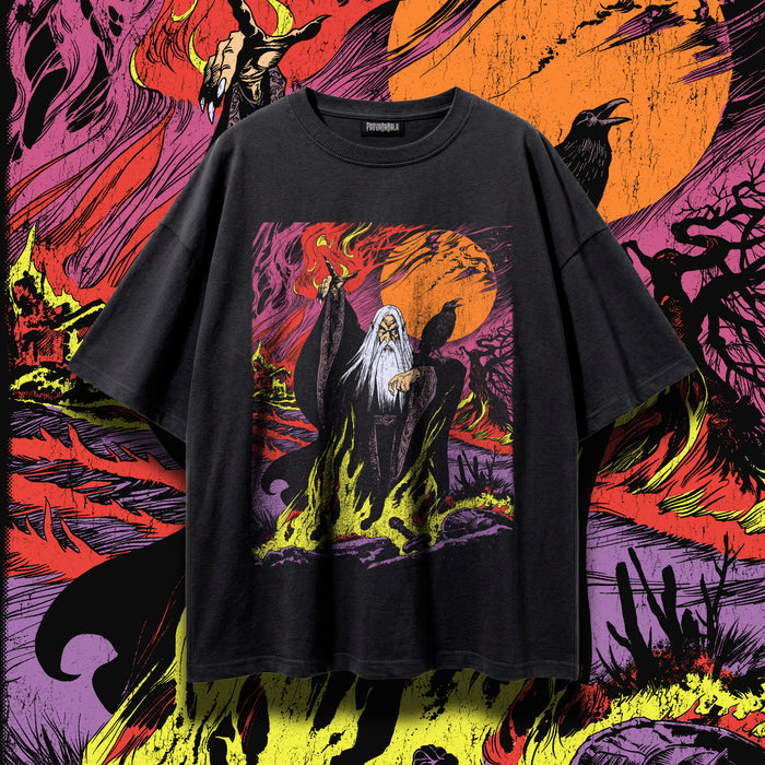 WARLOCK (Ember) — Oversized Vintage-Wash Tee
