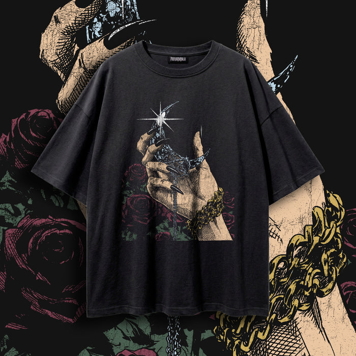 COVET (FROST) — Oversized Vintage-Wash Tee