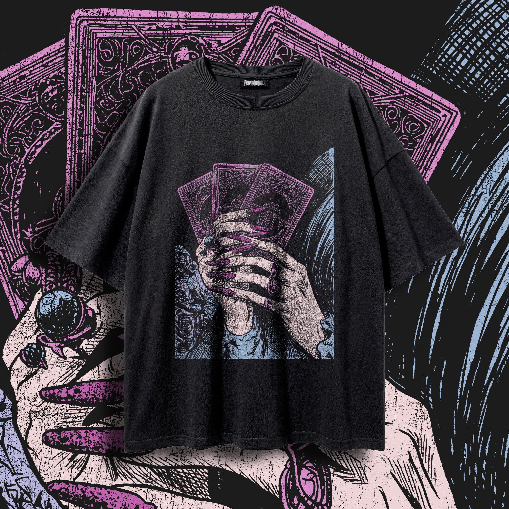 FORTUNE (AMETHYST) — Oversized Vintage-Wash Tee