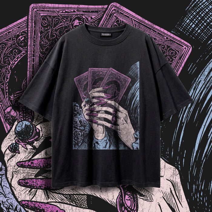 FORTUNE (AMETHYST) — Oversized Vintage-Wash Tee