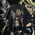 "CYBER VALKYRIE" Vintage Graphic Tee - Solar Gold & Ash