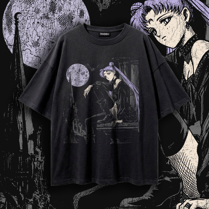 GOTHIC MOONLIGHT (Violet & Dusk) — Oversized Vintage-Wash Tee
