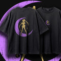 SELENE (Relic & Nightshade) — Oversized Vintage-Wash Tee Black