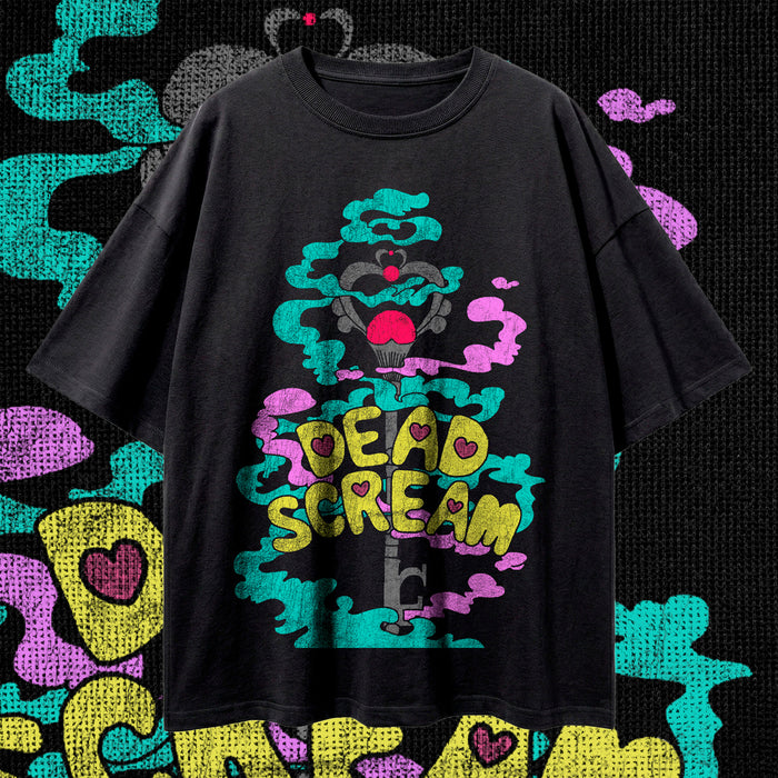 DEAD SCREAM (Electric Neon) — Oversized Vintage-Wash Tee