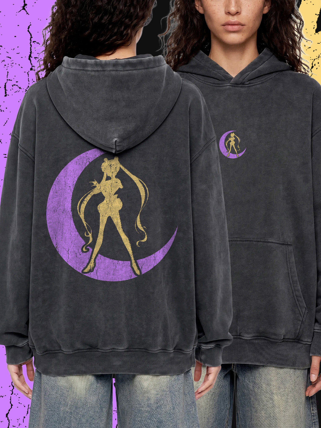 SELENE (Relic & Nightshade) — Oversized Vintage-Wash Hoodie