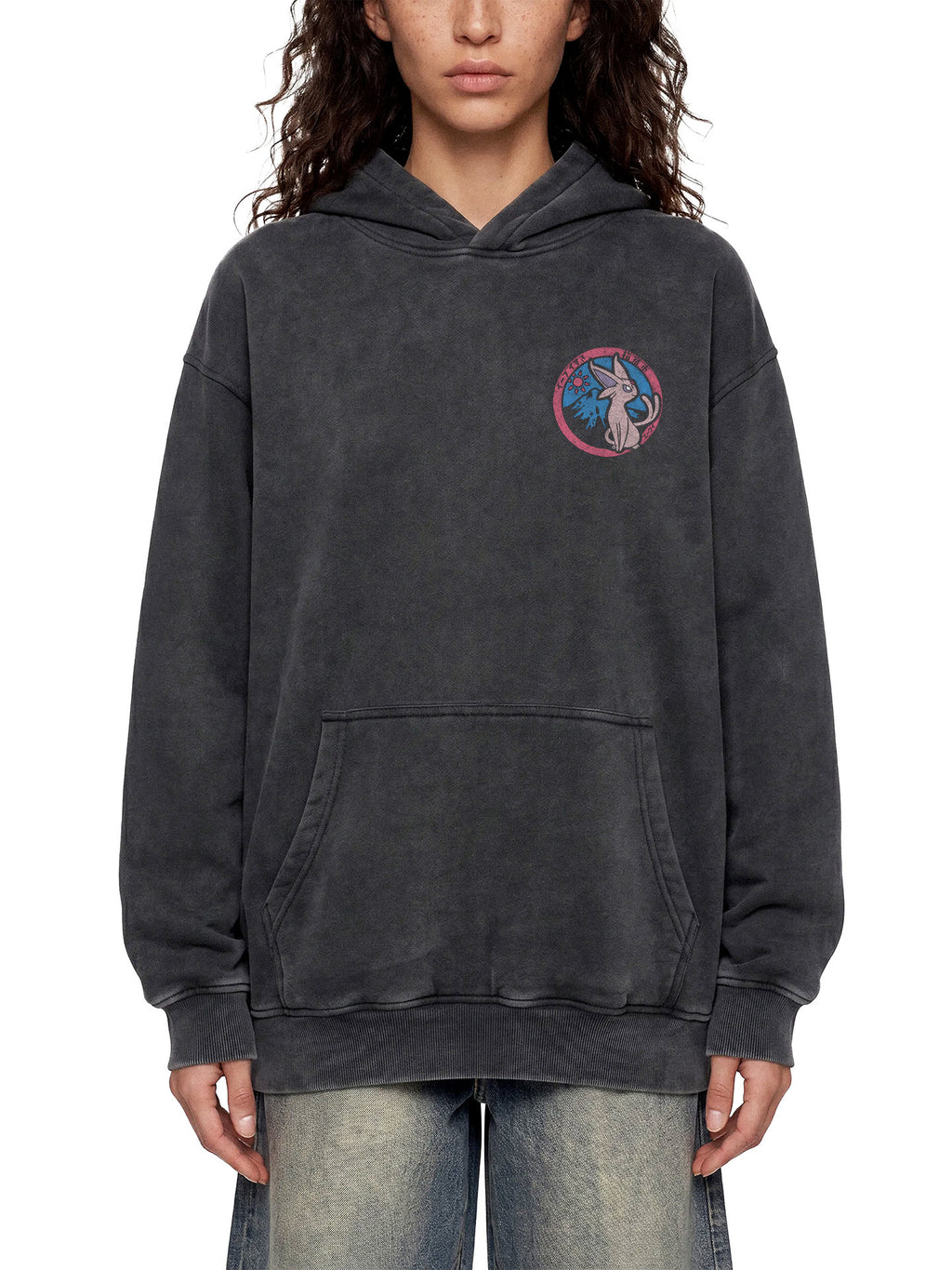HALO — Oversized Vintage-Wash Hoodie