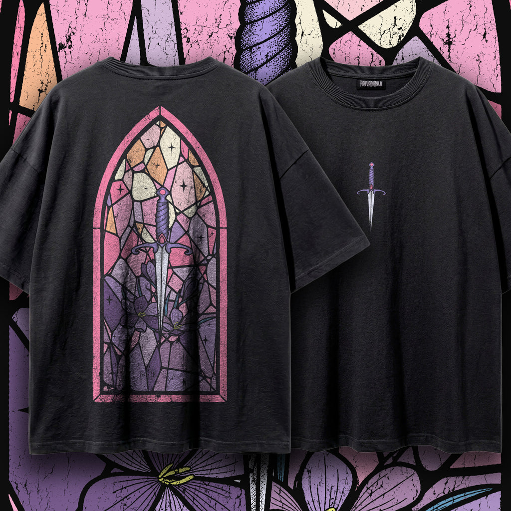 MARTYR  — Oversized Vintage-Wash Tee Black
