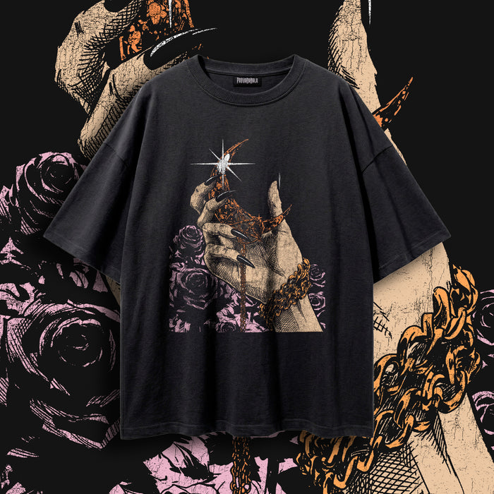 COVET (EMBER) — Oversized Vintage-Wash Tee