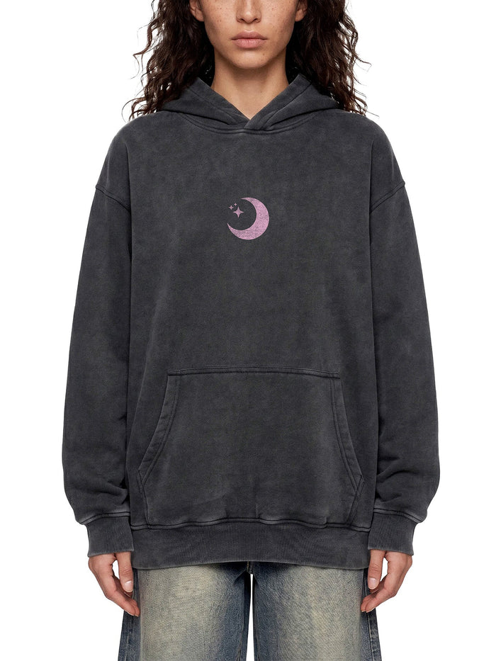 COSMIC PEACE (Cyber Pink) — Oversized Acid-Wash Hoodie