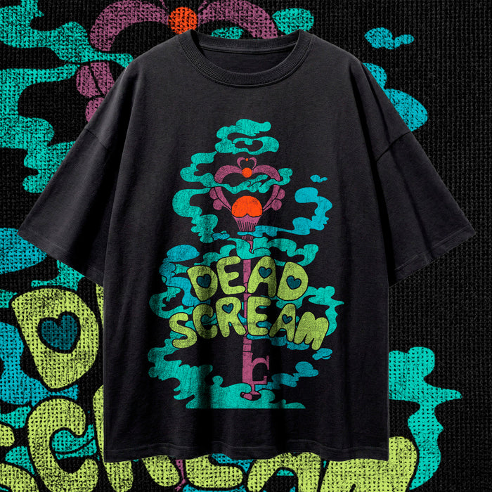 DEAD SCREAM (Acid Lime) — Oversized Vintage-Wash Tee