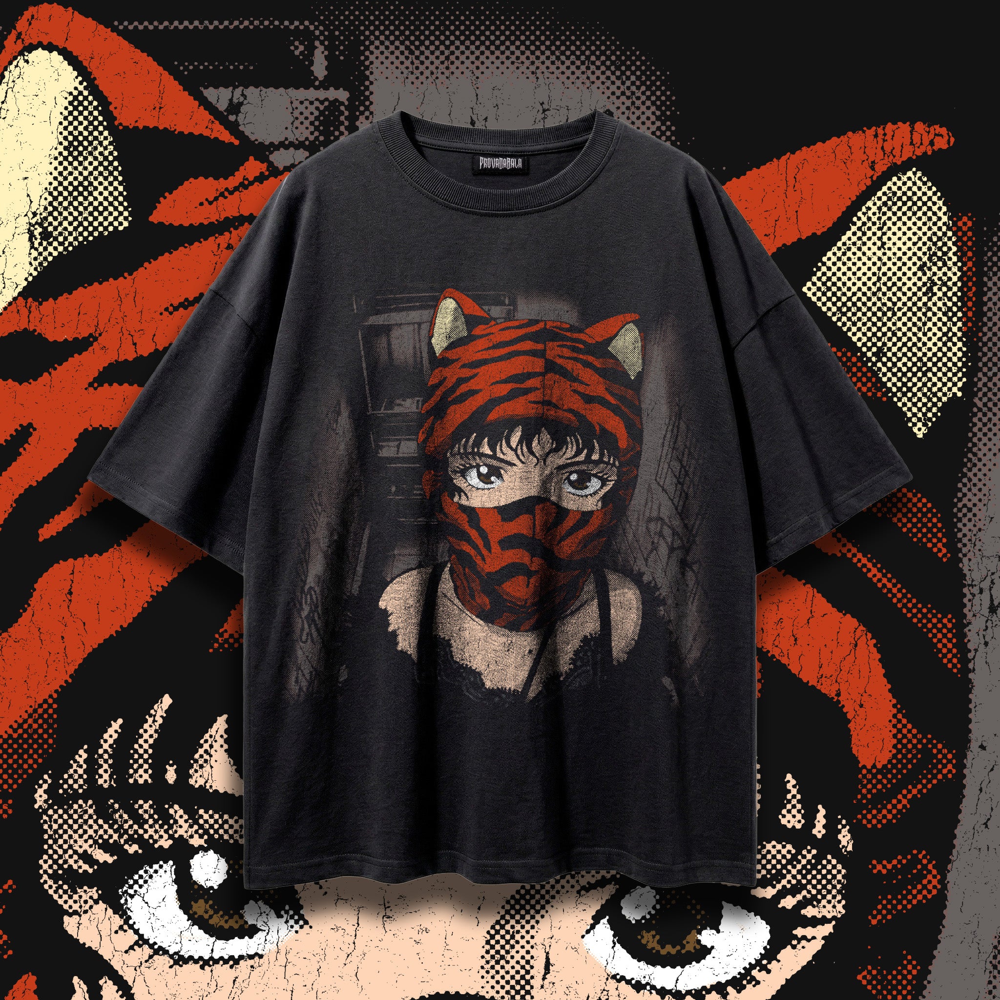 FERAL (Ember) — Oversized Vintage-Wash Tee