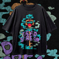 "DEAD SCREAM" Vintage Graphic Tee - Cosmic Cyan