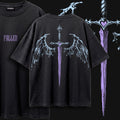 FALLEN (Nightshade) — Oversized Vintage-Wash Tee
