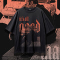 DENIAL (Ember) — Oversized Vintage-Wash Tee Black