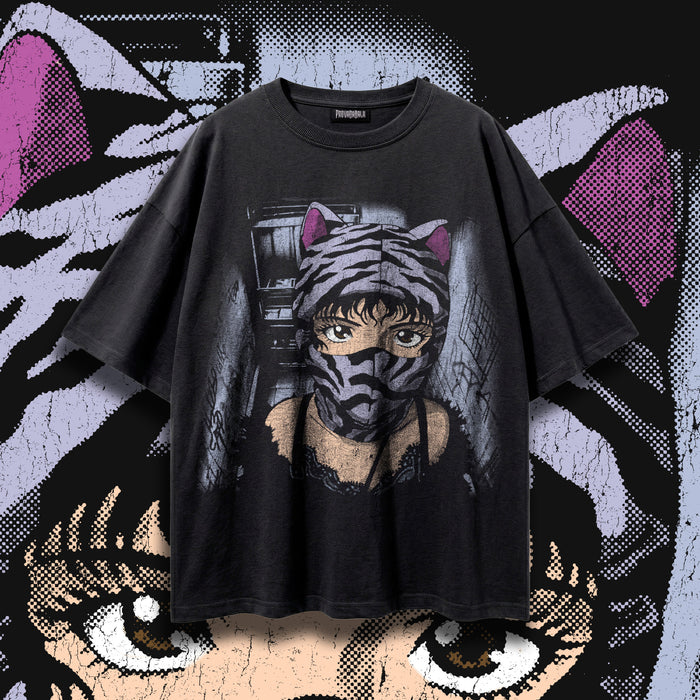 FERAL (Wisteria) — Oversized Vintage-Wash Tee